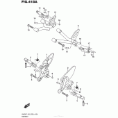 Схема вузла: Підніжки для Suzuki SV650