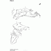 Схема вузла: Заднє крило Suzuki DL650 V-Strom