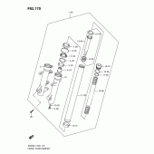 Схема вузла: Передня вилка (An400zal1 e51) для Suzuki AN400 Burgman (EU analogue of SkyWave)