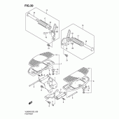 Схема вузла: Підніжки (Model k6/k7/k8) для Suzuki VL800 Intruder C800/Boulevard C50