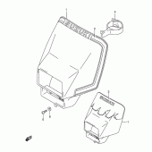 Схема узла: Накладка фары (Model l/m) для Suzuki DR350