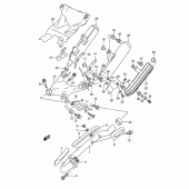 Схема вузла: Вихлопна система (Model n/p/r/s/t) для Suzuki DR800