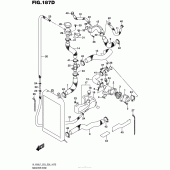 Схема узла: Патрубок системы охлаждения (Vl1500Btl7 E28) для Suzuki VL1500 Boulevard C90T B.O.S.S