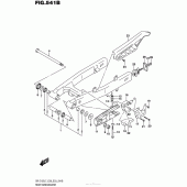 Схема узла: Задний рычаг (Маятник) (Dr-Z125L E28) для Suzuki DR-Z125 DR-Z125