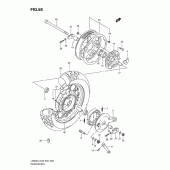 Схема вузла: Заднє колесо Suzuki LS650 Boulevard S40