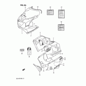 Схема вузла: Передній обтічник (Model m 3cg/05x) для Suzuki GSX-R1100