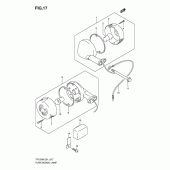 Схема вузла: Поворотники (Model x e6) для Suzuki TF125