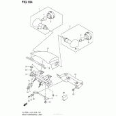 Схема вузла: Rear Turnsignal Lamp (Vl1500L4 E33) для Suzuki VL1500 Boulevard C90