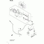 Схема узла: Задний тормозной суппорт для Suzuki UH125 Burgman