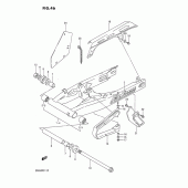 Схема вузла: Задній важіль підвіски для Suzuki DR650 DR650R