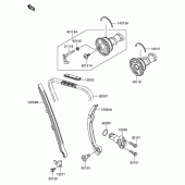 Схема вузла: Розподільний вал & Ланцюг ГРМ & Натягувач для Suzuki RM-Z250