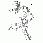 Схема вузла: Задній гальмівний циліндр Suzuki DR650 DR650R