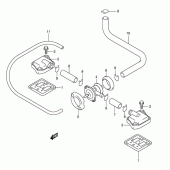 Схема вузла: Система індукції повітря для Suzuki GSX-R1000
