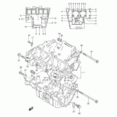 Схема вузла: Картер двигуна для Suzuki GSX-R400