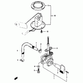 Схема вузла: Паливний кран Suzuki GSF1200 Bandit