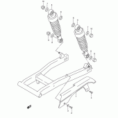 Схема узла: Кожух цепной передачи для Suzuki VL250 Intruder LC