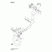 Схема вузла: Вихлопна система для Suzuki DR-Z400 DR-Z400SM