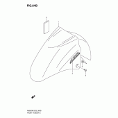 Схема узла: Переднее крыло (Model k8) для Suzuki AN650 Burgman (EU analogue of SkyWave)