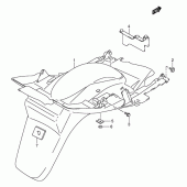 Схема узла: Заднее крыло (Model k1/k2) для Suzuki AN400 Burgman (EU analogue of SkyWave)