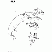 Схема узла: Заднее крыло для Suzuki GS1000