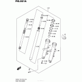 Схема узла: Вилка передней оси для Suzuki SV650