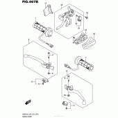 Схема вузла: Ручки керма (An650Zl6 E28) для Suzuki AN650 Burgman (EU analogue of SkyWave)