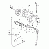 Схема узла: Спидометр (Model k/l/m/n/p/r/s) для Suzuki GSX600 Katana