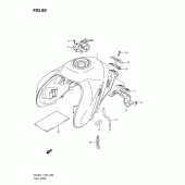 Схема вузла: Паливний бак (Dl650uel1 e19) ​​для Suzuki DL650 V-Strom