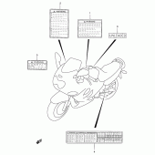 Схема узла: Наклейки (Model y) для Suzuki GSX750 Katana