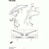 Схема узла: Накладка топливного бака для Suzuki DR-Z125 DR-Z125