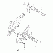 Схема вузла: Підніжки для Suzuki GSX250 Across