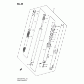 Схема вузла: Передня вилка для Suzuki GS500