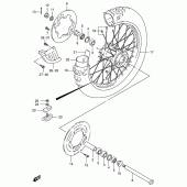 Схема вузла: Заднє колесо (Model t/v/w/x) для Suzuki RM125