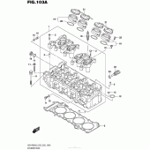 Схема узла: Головка цилиндра для Suzuki GSX-R600