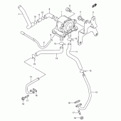 Схема вузла: Система індукції повітря (E18) для Suzuki SV650