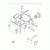 Схема вузла: Фара (Model m/n/p) для Suzuki DR800