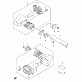Схема вузла: Поворотники (Sv1000s/s1/s2) для Suzuki SV1000