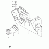Схема узла: Воздушный фильтр для Suzuki TS185