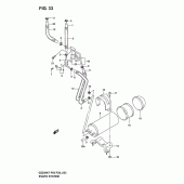 Схема узла: Система вентиляции бака (P33) для Suzuki GZ250 Marauder