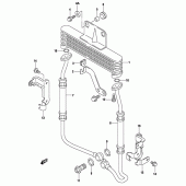 Схема вузла: Олійний охолоджувач (Gs500fk4/fuk4) для Suzuki GS500