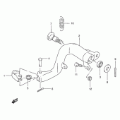 Схема вузла: Заднє гальмо для Suzuki RM250