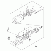 Схема вузла: Електричний стартер для Suzuki GSX600 Katana