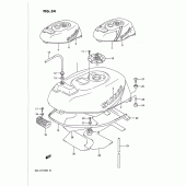 Схема вузла: Паливний бак (Model m) для Suzuki GSX-R1100