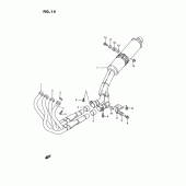 Схема вузла: Вихлопна система для Suzuki GSX-R750