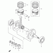 Схема вузла: Колінчастий вал & Поршень для Suzuki DF200