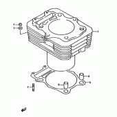 Схема вузла: Циліндр для Suzuki DR350
