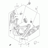 Схема вузла: Фара (Model k5/k6) для Suzuki AN400 Burgman (EU analogue of SkyWave)
