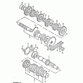 Схема узла: Трансмиссия для Suzuki GSX400