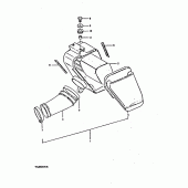 Схема узла: Воздушный фильтр для Suzuki TS250