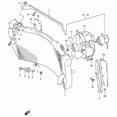 Схема узла: Радиатор для Suzuki GSX-R400